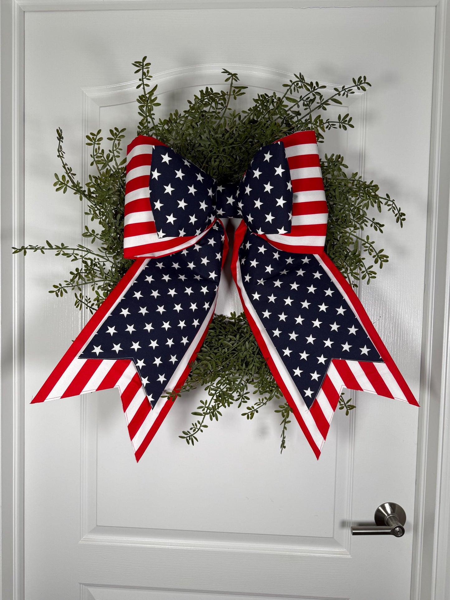Double American Flag Bow