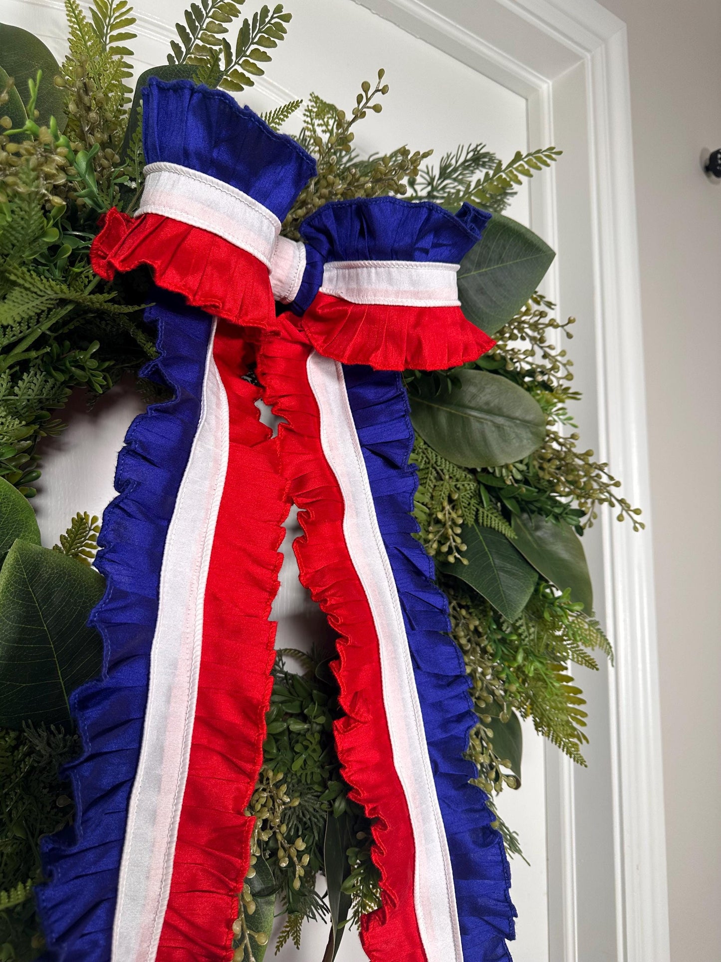 Ruffled Patriotic Bow