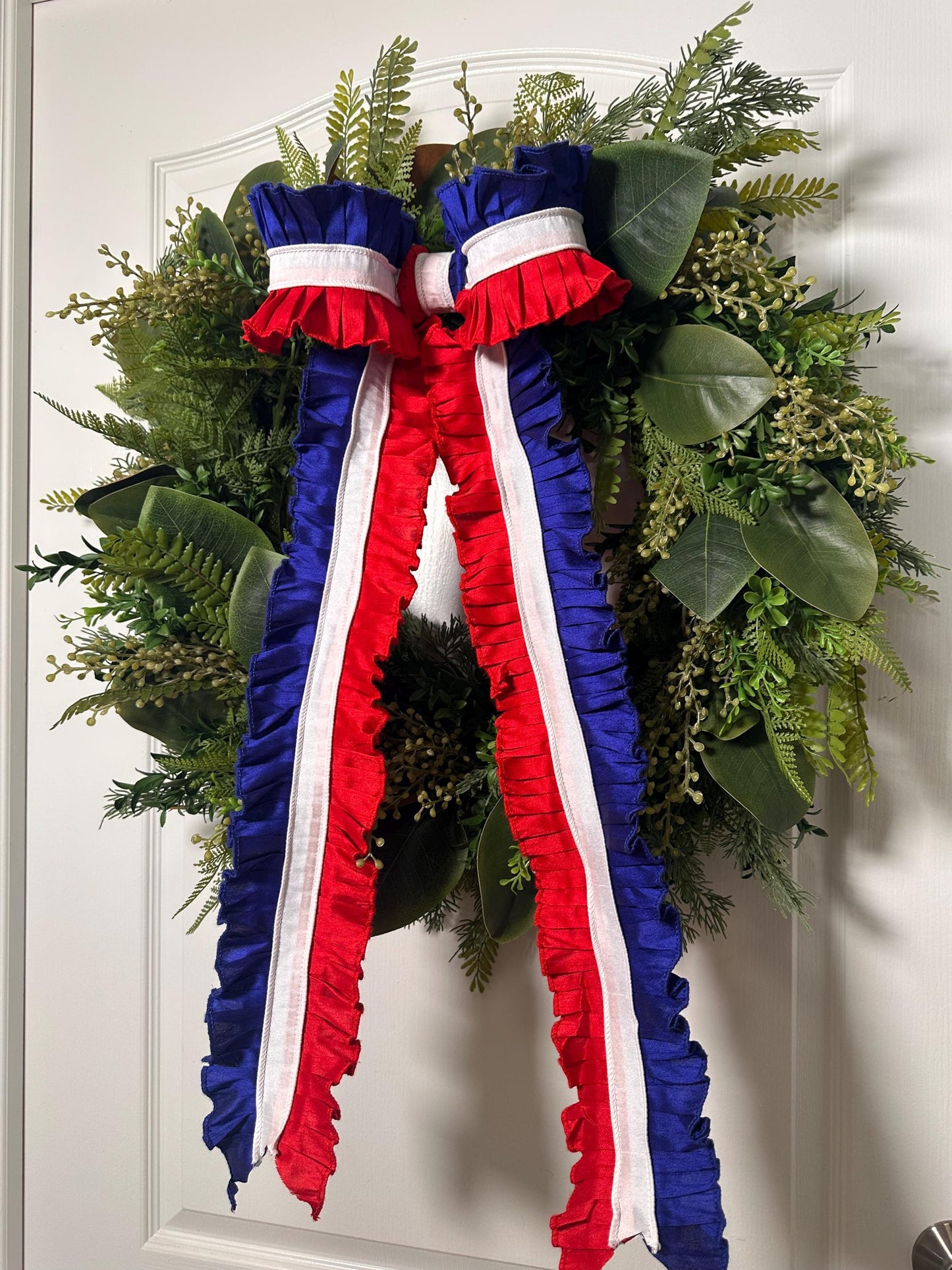 Ruffled Patriotic Bow