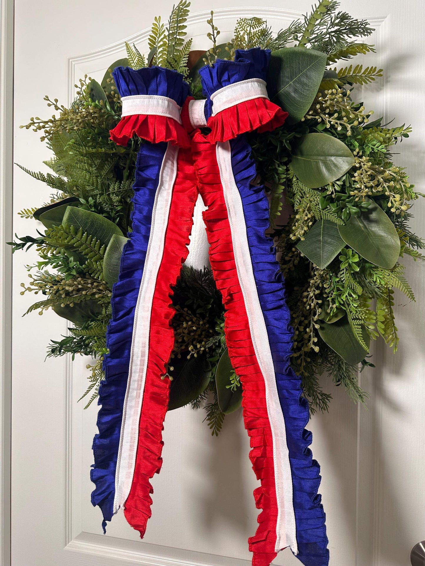 Ruffled Patriotic Bow