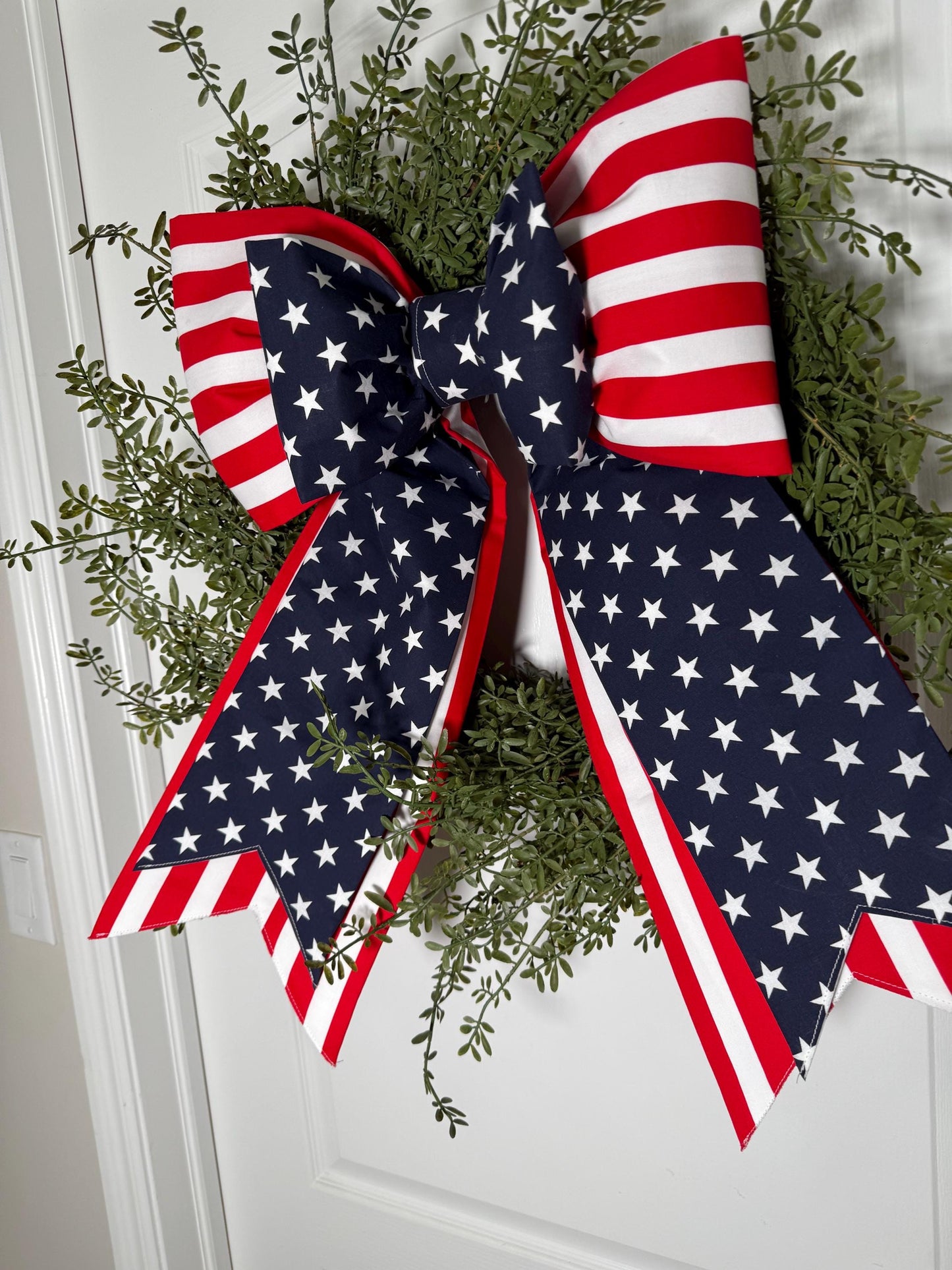 Double American Flag Bow