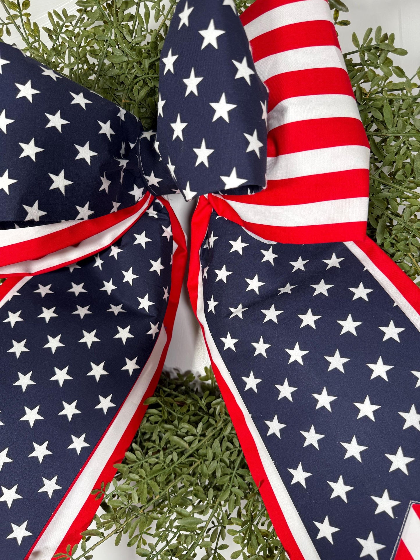Double American Flag Bow