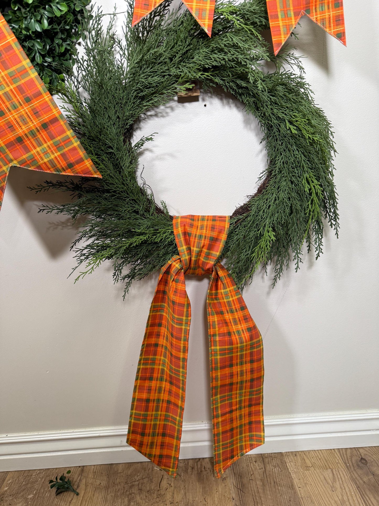 fall tartan plaid 60” sash