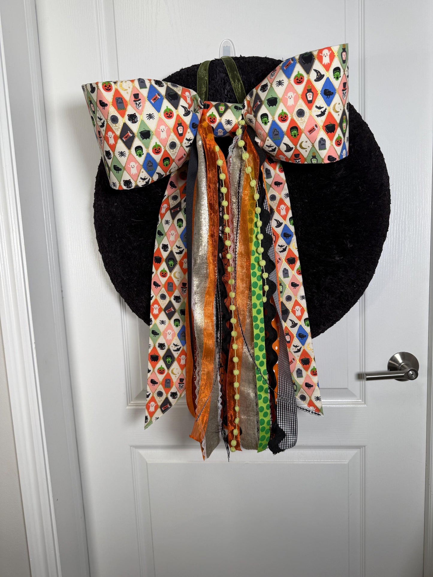 Halloween Party Bow and door bow – Rifle Paper Co. Fabric – Extra Large Door Bow with Coordinating Ribbons | free shipping