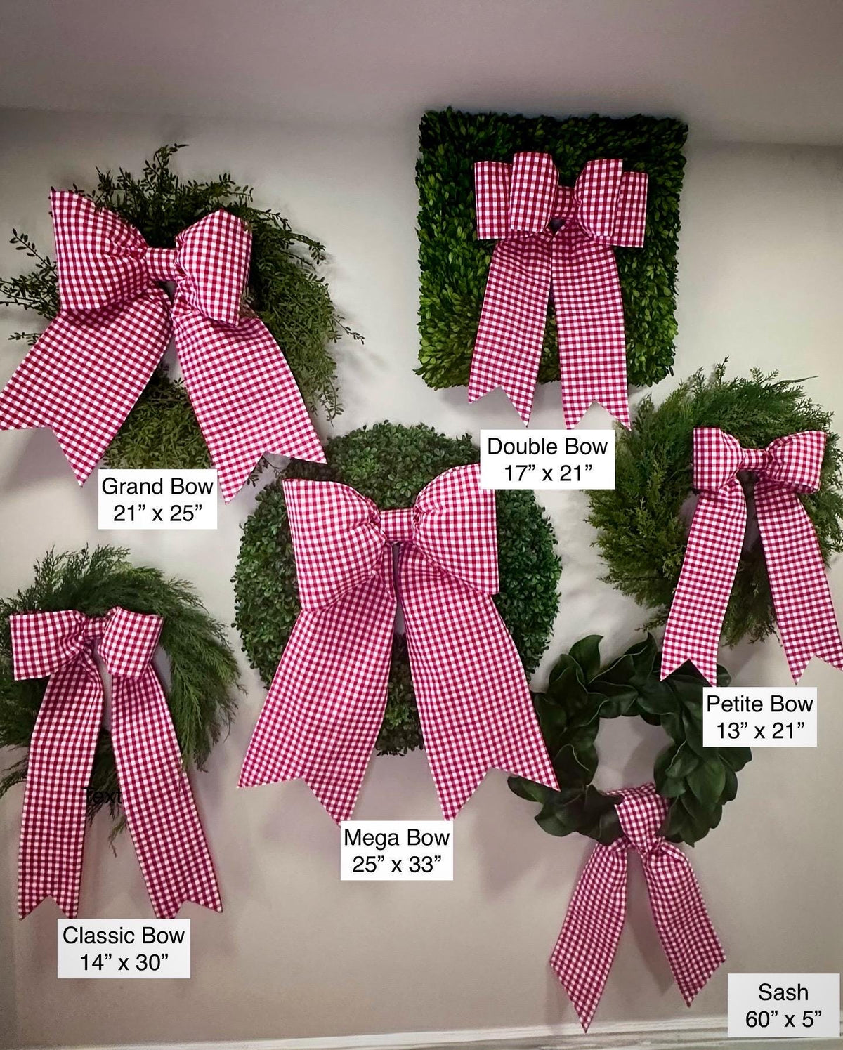 bow sizes and names