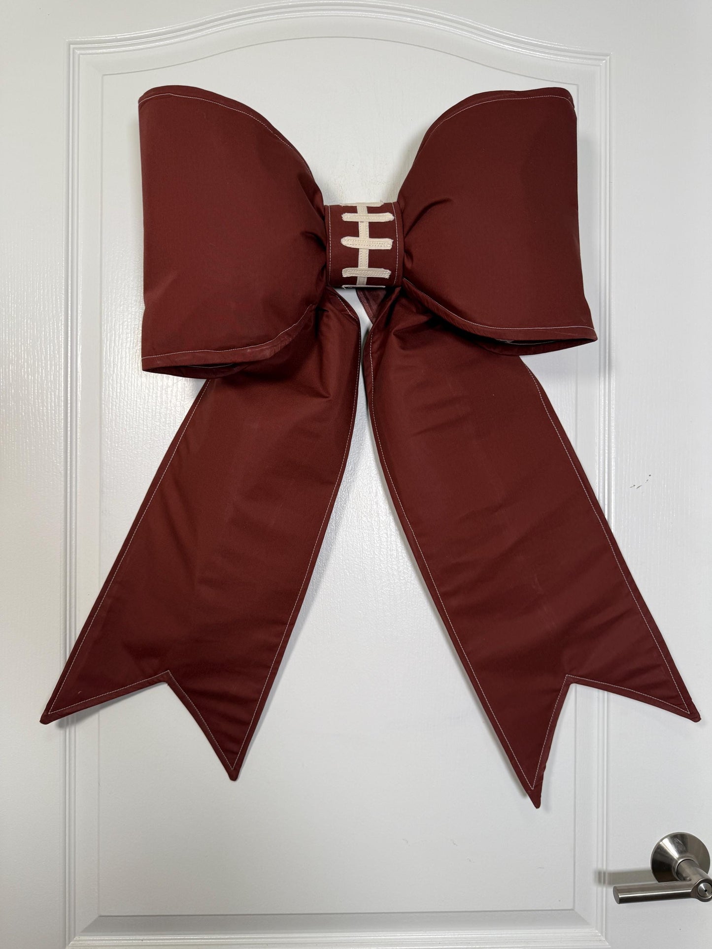 Oversized Football Bow: Game Day Door & Wreath Decor