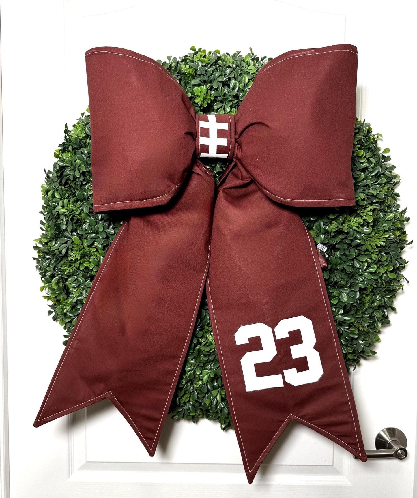 Oversized Football Bow: Game Day Door & Wreath Decor