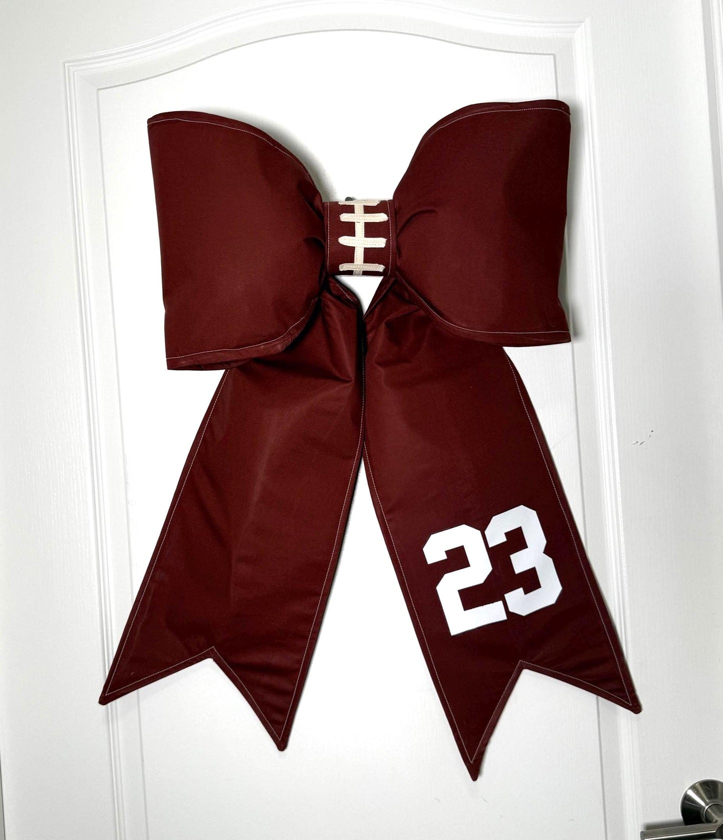Oversized Football Bow: Game Day Door & Wreath Decor