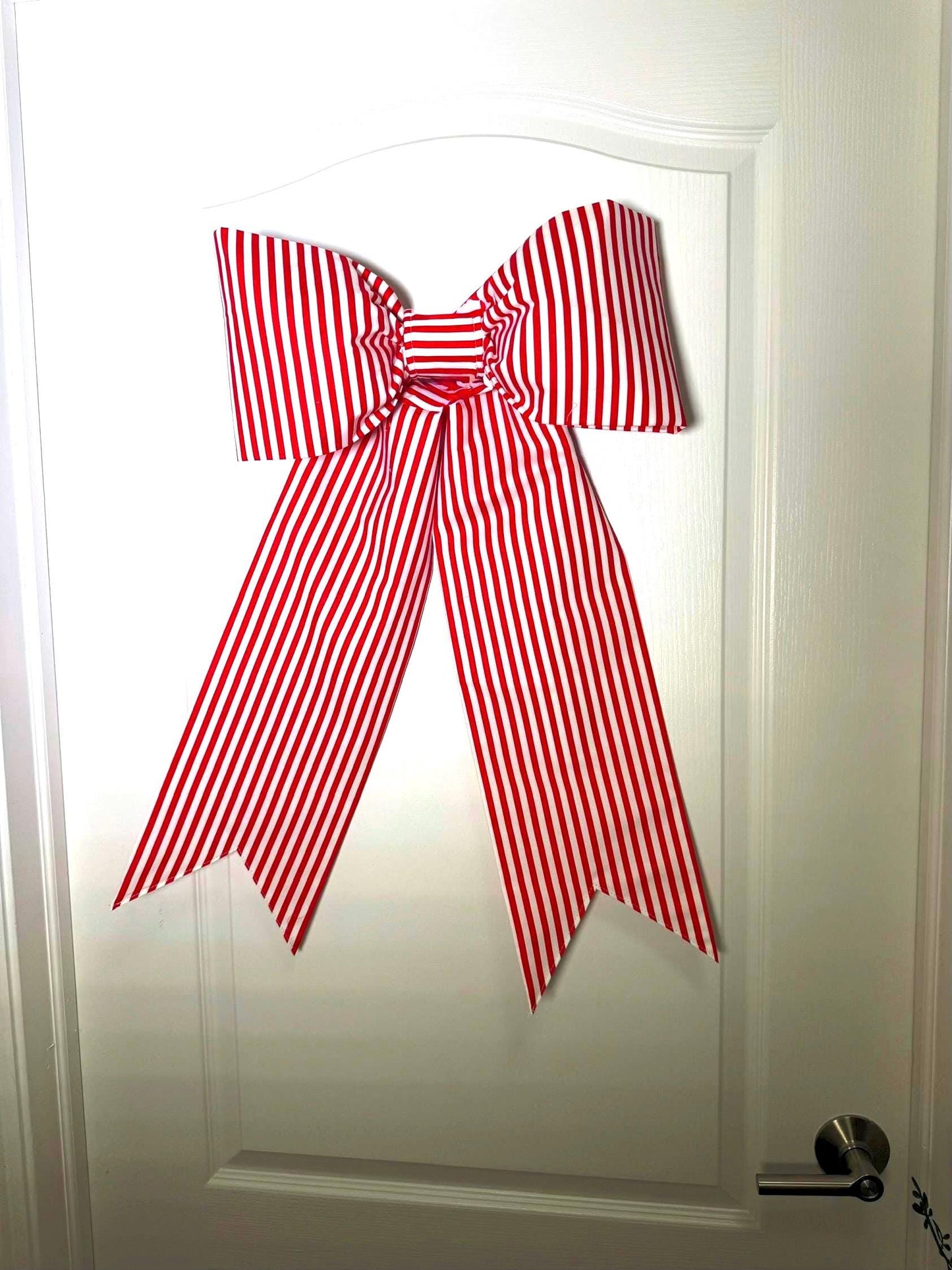 Red & White Stripe Bow