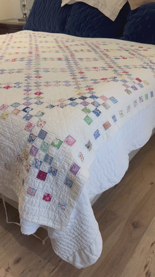 Antique Irish Double Chain Quilt